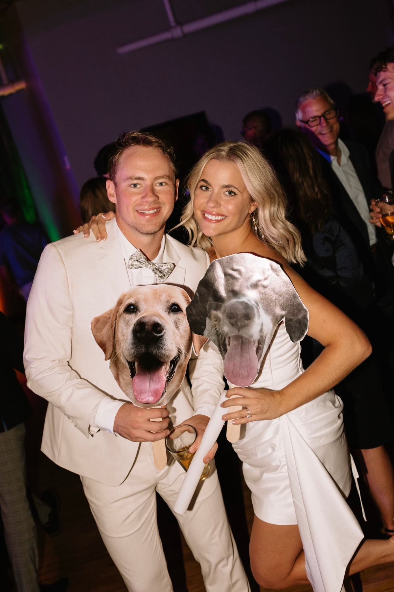 Becca and her husband celebrating their wedding